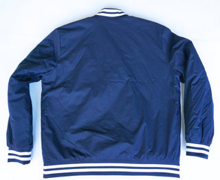 Unisex 16sports 1616 College Jacke in Navy, Frontansicht mit Kapuze und Reißverschluss auf warmem Material.