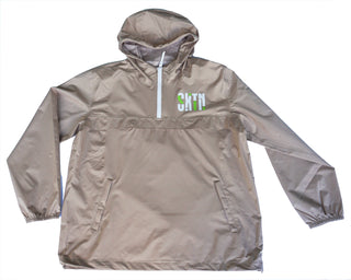 Unisex Windjacke 1616 von 16sports, leichte und winddichte Outdoor-Jacke, in dunkler Farbe, sichtbar auf dem Bild.