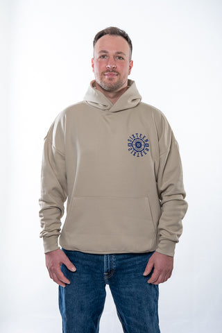 Unisex 1616 Wappen Hoodie von 16sports, bequemer Sweatshirt mit Wappen-Design, graue Farbe, auf dem Bild sichtbar.