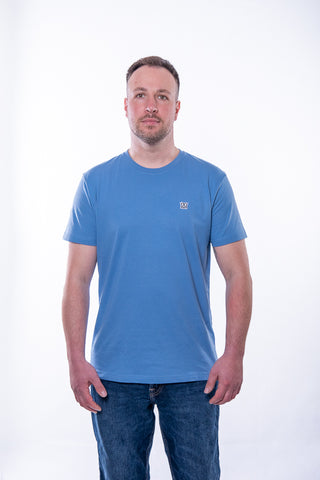 16sports Ocean T-Shirt in blau, bequemes Baumwoll-T-Shirt mit Ocean-Design, sichtbares Logo auf der Vorderseite