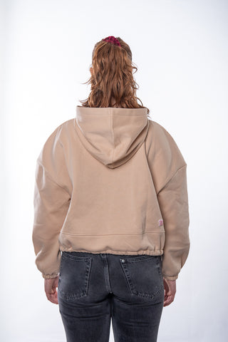 Damen-Cropped Oversize Hoodie von 16sports, bequemes Sweatshirt im entspannten Schnitt mit Kapuze und lockerer Passform.