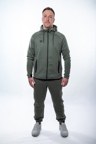 16sports Hoodie-Jacke, bequemes Sweatshirt mit Kapuze, sportliches Design, ideal für Freizeit und Sport, in dunkler Farbe.