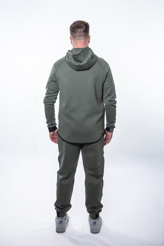 Schwarze 1616 TeamWear Hoodie-Jacke von 16sports, langlebiges Sweatshirt mit Kapuze und Reißverschluss, sportliches Design