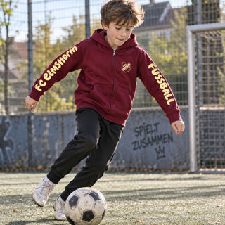 Kinder Hoodie Jacke von 1616 x FCE, bequemer Sweatshirt mit Kapuze und Reißverschluss, in bunten Farben, für Kinder.