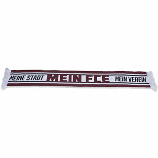 Fanschal "MEIN FCE" von 1616 x FCE, Accessoire aus weichem Stoff mit Vereinslogo und Schriftzug, ideal für Fans und Unterstützung.