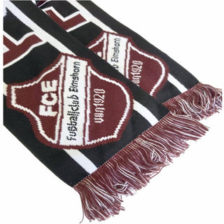 Fanschal des FC Elmshorn von 1616 x FCE, blickdichter Schal mit Vereinslogo, ideal für Fans und Unterstützung.