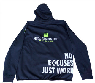 Grauer MTD Athletic Hoodie mit Kapuze und Reißverschluss, 16sports Sweatshirt-Jacke, sportliche Freizeitkleidung