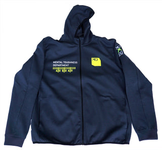 Schwarzer MTD Athletic Kapuzen-Sweatshirt von 16sports mit Reißverschluss und Kapuze, aus weichem Stoff gefertigt.