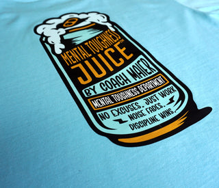 Weißes MTD JUICE T-Shirt von 16sports mit auffälligem Druck auf der Vorderseite, bequemes Baumwollmaterial, casual Stil