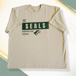 NFS SEALS Season T-Shirt mit "RESPECT EARNED - NOW DEFEND IT" Druck, bequemes Baumwollshirt für Fans und Supporter.