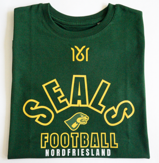 Grünes NF SEALS Kinder T-Shirt von NFS mit Logo und bequemer Passform, perfekt für Kinderkleidung.