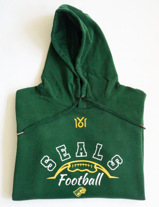 Damen Essential Hoodie von NFS in grün, bequemer Sweatshirt mit Kapuze und Kängurutasche, modischer Freizeit-Look.